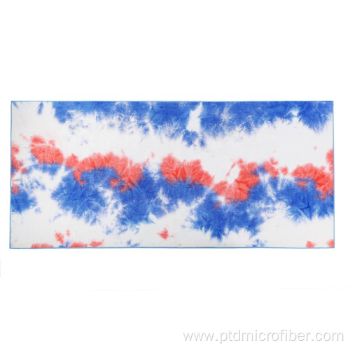 Tie dye microiber hot yoga towel